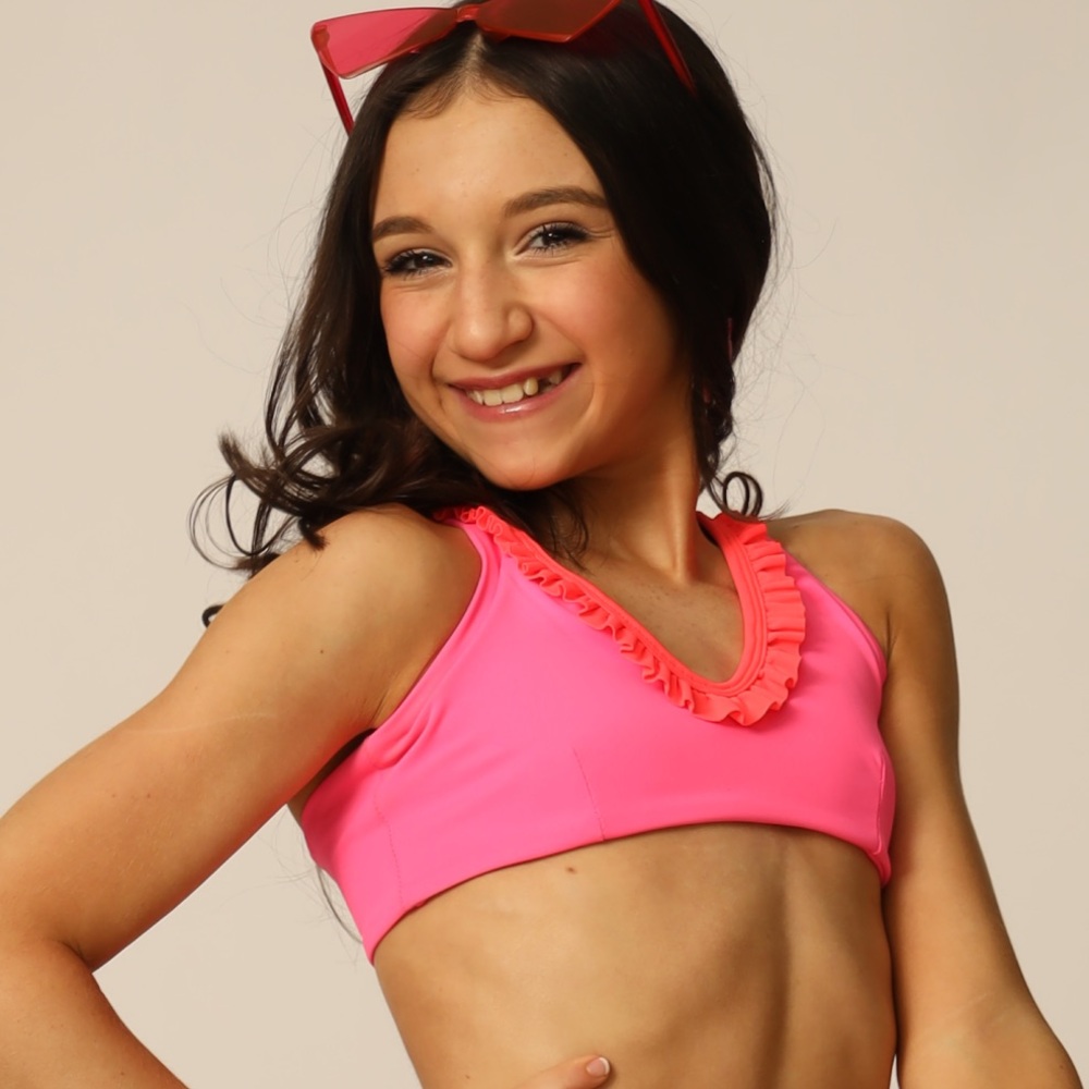 Daisy Crop Top - Hot Tamale